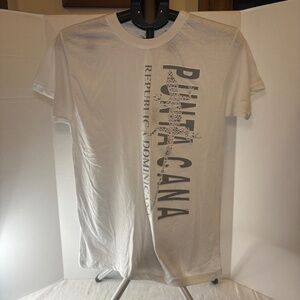 Punta Cana Republica Dominicana Lizard White T-Shirt Sz Small